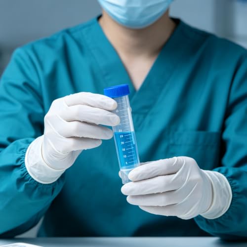 Antrader 50mL Plastic Graduated Centrifuge Tubes w Screw Cap(Blue,50 PCS) - color: Blue, size: 50mL