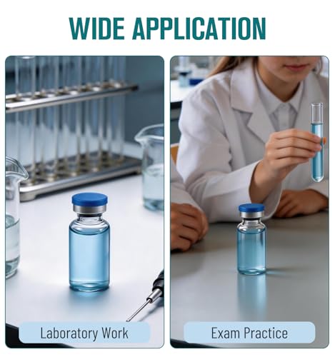 FOUR E'S SCIENTIFIC 20mL Glass Vials, 100 Pcs Lab Headspace Vial with Caps - size: 20mL