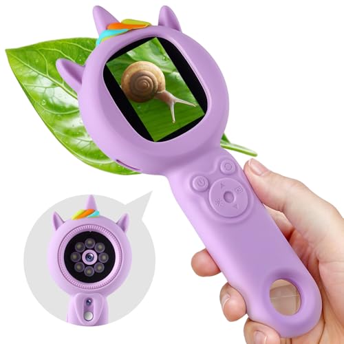 Kids Microscope, 500X Handheld Microscope for Kids, Purple - color: Purple
