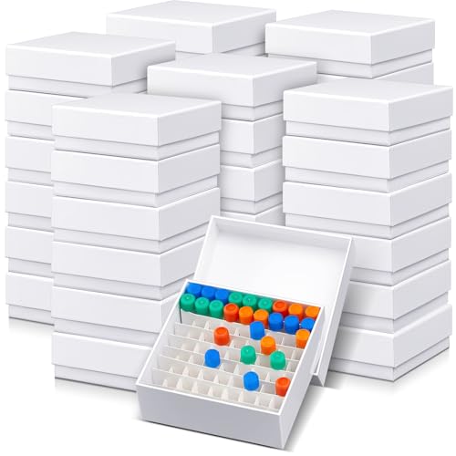 Teenyyou 36 Pcs 81 Wells Cardboard Freezer Box for 1.5-2.0ml Tubes, White - color: White, size: 81 Wells, 1.5-2.0 ml