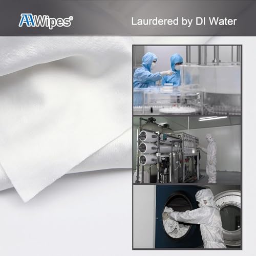 AAwipes Superfine Microfiber Wipes Knitted Cleanroom 12"x12" (100 Counts/Bag, 180gsm, Polyester) High-End Lint Free Cloths for Fiber Optics, Laser Sealed Edge Class 100 Cloths (MF18012) - size: 12"X12" 100 Wipes