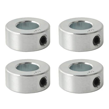 TonGass Screw Style Zinc Plated Carbon Steel 1/2" Bore Shaft Collar Set - size: 1/2"