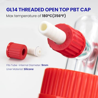 ALWSCI 1000ml Gas Washing Bottle Lab Glass Drechsel Head GL45 1Set - size: 33.8 Ounces