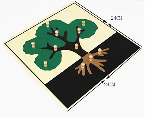 Adena Montessori Materials Botany Puzzle Cabinet (3 Puzzles Included)