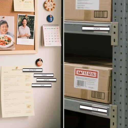50 Pack 'C' Channel Magnetic Label Holders (0.5" x 3") - size: 0.5" x 3"