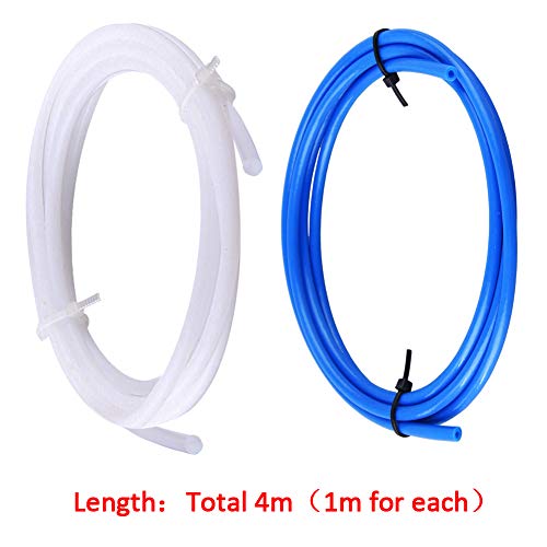 SIQUK 4 Pcs Teflon Tube PTFE Tubing(1 Meter) for 3D Printer 1.75mm Filament