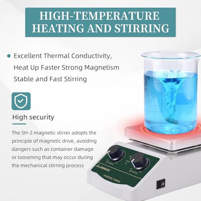 LHS-2 Magnetic Stirrer Hot Plate, 300°C/572°F, 2000RPM, 2L - size: C