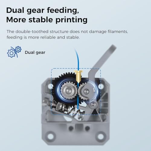 Creality Official CR 10 SE Extruder Kit, Original All Metal Direct Extrusion Kit Dual Gear Extruder, Silver Black 3.5:1 Gear Ratio Feeding Extrusion Mechanism Kit for Creality CR-10 SE 3D Printer - style: CR-10 SE