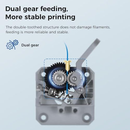 Creality Official CR 10 SE Extruder Kit, Original All Metal Direct Extrusion Kit Dual Gear Extruder, Silver Black 3.5:1 Gear Ratio Feeding Extrusion Mechanism Kit for Creality CR-10 SE 3D Printer - style: CR-10 SE