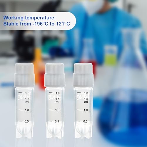 2.0ml Cryovials, Side-Coded, Fine Thread, Red, 500Pcs - color: Red, size: 2.0 ml