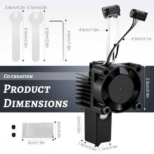 P1P P1S Hotend Complete Kit, Complete Assembly for Bamboo Lab P1 Series 3D Printer, 0.4 mm Hardened-Steel Nozzle, Ceramic Heater, Thermistor, Fan and 3D Printers Extruder Heating Block Replacement - size: P1 series Hotend 0.4mm