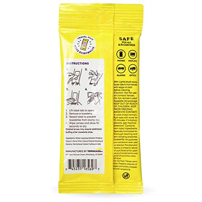 See Clear Original Lens Cleaning Wipes - Pre-Moistened Eyeglass & Screen Cleaning Cloth Towelettes - Streak Free, Scratch Free Lens & Electronic Screen Cleaner - 12 Resealable Packs of 16 (192 Wipes) - size: 16 Count (Pack of 12)
