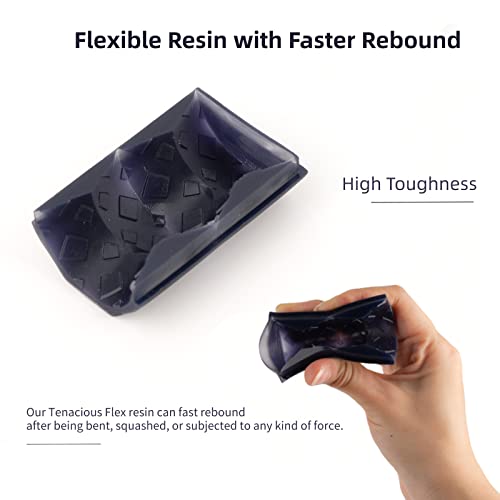 Siraya Tech Tenacious Highly Flexible 3D Printer Resin, Flex Black, 1kg - color: Flex Black 1000g