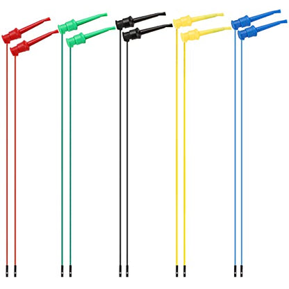 Sumnacon 10Pcs Test Hook to Female Jumper Wires for Electrical Testing