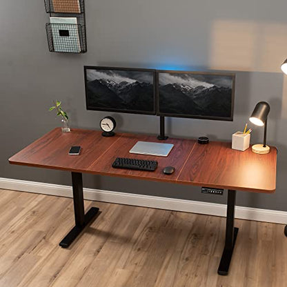 VIVO Dark Walnut 71 x 30 in Table Top, DESK-TOP72-30D - color: Dark Walnut