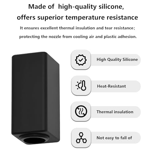5PCS Silicone Sock for Elegoo Centauri Carbon, Heating Block Nozzle Protect Silicone Cover, High Temperature Resistance & Durable Silicion Sleeve for Centauri 3D Printer Parts Accessories - style: 5PCS Silicone Sock