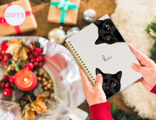 Cat Notebook Journal,Cute Cat Gifts for Women Girls - color: Cat, style: White
