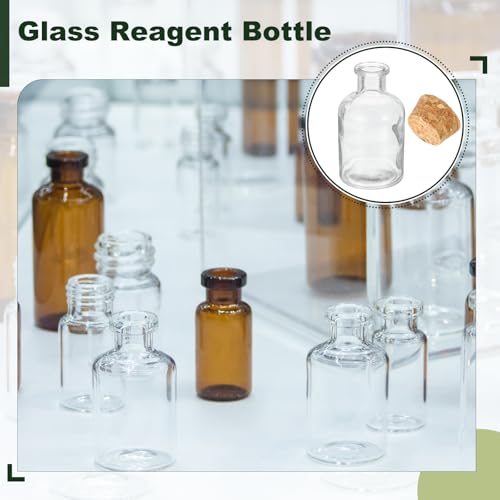 PATIKIL 125ml Glass Reagent Bottle with Wood Stopper, Narrow Mouth 4.2oz - size: 4.2 Ounces