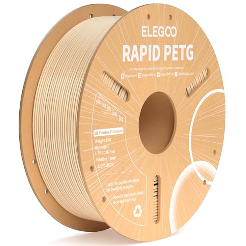 ELEGOO Rapid PETG 3D Printer Filament 1.75mm Beige 1KG - color: 1kg Beige