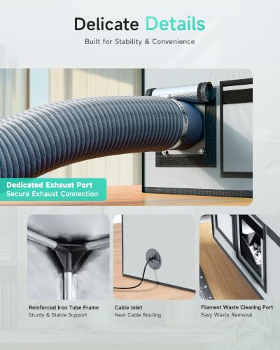 TOPCUBE 3D Printer Enclosure for Bambu Lab A1 Mini Combo with Exhaust Kit - size: A1 mini Combo + Exhaust