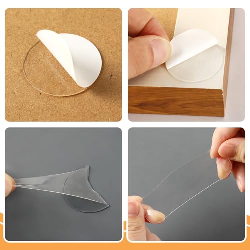 JANYUN 560 Pcs Sticky Dots,20 mm Square Putty Clear Double Sided Tape - size: 20x20mm Square 560pcs