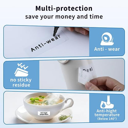 [1x2400 pcs] Phomemo 3 x 1 inch (76mm*25mm) Thermal Transfer Polypropylene Labels for Barcodes, Address, Compatible with Thermal Transfer Desktop Printers, 1 in Core 1 Rolls (White) - size: 3" x 1"
