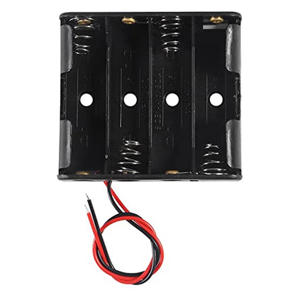 ACEIRMC AA Battery Holder Bundle 1.5V Single AA Battery Holder, 2 X 1.5V 3V AA Battery Holder, 3 X 1.5V 4.5V AA Battery Holder, 4X 1.5V 6V AA Battery Holderwith Leads (4pcs 4 Slot) - color: 4pcs 4 slot