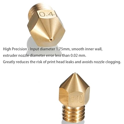26Pcs Ender 3 Nozzles kit, MK8 Nozzles kit, Brass 3D Printer Nozzles 0.2/0.3/0.4/0.6/0.8/1.0mm Compatible for Creality Ender 3 Pro v2/Ender 3 Max/5 Pro/Ender 3 S1/Ender 3 Neo/CR10 3D Printer Nozzle, - style: 26Pcs MK8 Nozzles kit