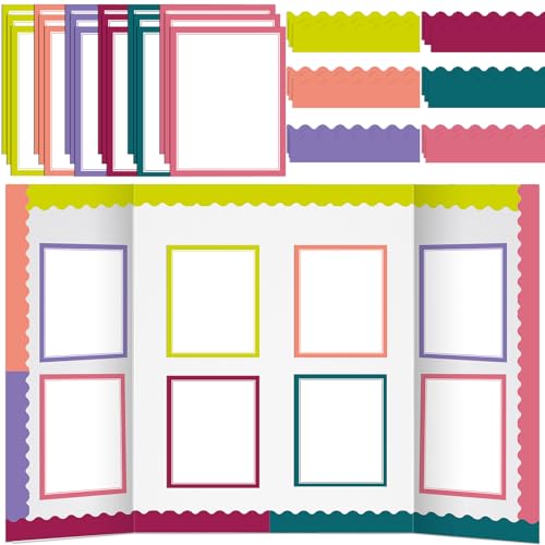90 Pcs Science Fair Board Supplies Trifold Poster Boards, Boho - color: Boho