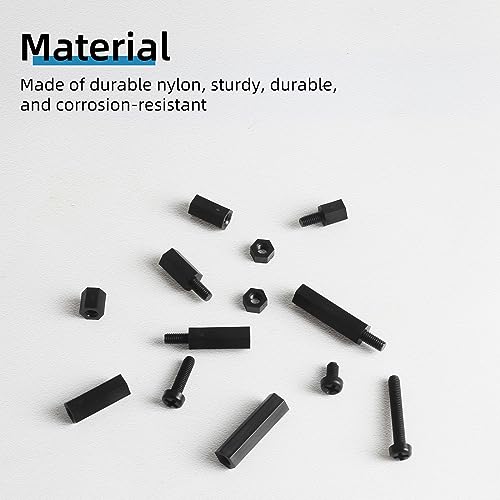Meafeng 600PCS M3 Male Female Nylon Hex Spacer Standoffs Screws Nuts