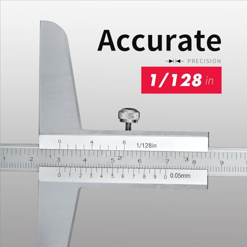 0-150mm Depth Vernier Caliper Micrometer Measuring Tool, 0.02mm Resolution,Carbonsteel Caliper Measuring Tool, DRINYOUNG (0-150/128in Depth Caliper) - size: 0-6" (Depth Vernier Caliper)