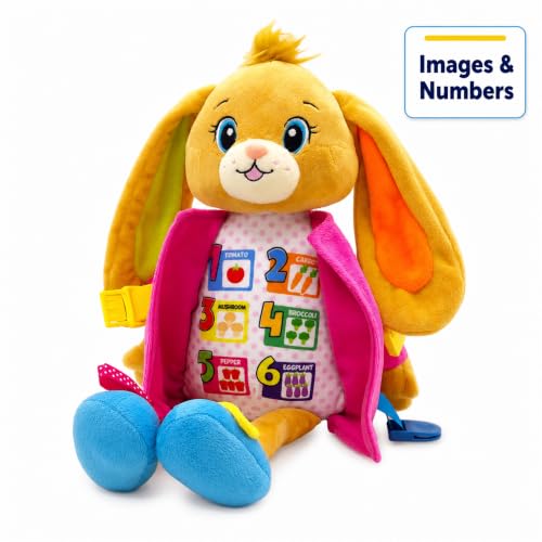June Garden 16" Bunnie Montessori Learn-to-Dress Plush Doll - color: Bunnie