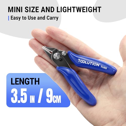 3.5" Small Wire Cutter for Jewelry Mini Flush Cut Pliers- 2 Pack - color: 3.5"- 2 Pack