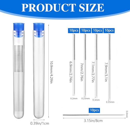 3D Printer Nozzle Cleaner Stainless Steel Needles, 50 Pcs - color: 0.2mm/0.25mm/0.3mm/0.35mm/0.4mm