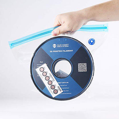 eVacuum 3D Printer Filament Storage Kit Filament Vacuum Bags Vacuum Compression Storage Bags, Prevent and Monitor Moisture - 10 Bags with 15 Desiccants, 15 Humidity Indicator Cards and 1 Hand Pump