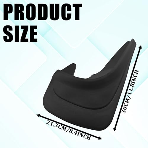 Mud Flaps Splash Guard, Front and Rear Tire Protector No Drilling Large Mud Guards Fenders Universal for Cars Trucks SUVs All Weather Wheel Mudgflaps Automotive Exterior Accessories (Set of 2)