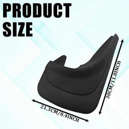Mud Flaps Splash Guard, Front and Rear Tire Protector No Drilling Large Mud Guards Fenders Universal for Cars Trucks SUVs All Weather Wheel Mudgflaps Automotive Exterior Accessories (Set of 2)