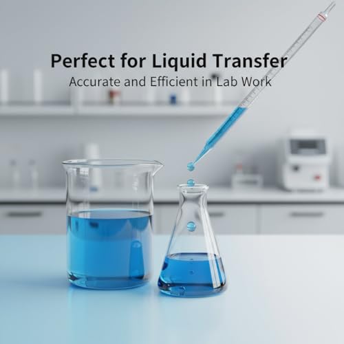 Serological Pipettes, 25ml Disposable Plastic Pipettes, Graduated Scale, Lab Grade, 25-Pack