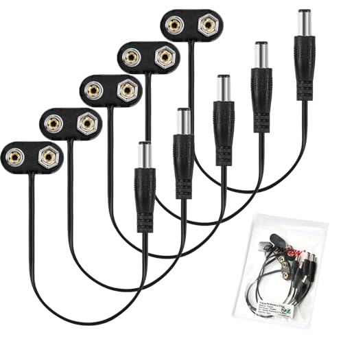 CHANZON UL Wires 5pcs 9V Battery T-Type Cable Clip - color: 8)T-type Male Plastic 5pcs
