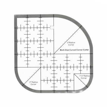 Quilting Rulers Sewing Ruler,Acrylic Quilting Ruler Templates,Precision Cutting Tools for Patchwork Fabric,Sewing Supplies Curved Black(6"x6") - color: Black