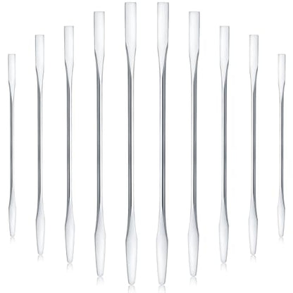 Shappy 10 Pcs Stainless Steel Makeup Spatula Set – Double Ended Cosmetic Mixing Tool for Cream, Foundation, Lip Gloss, Nail Art & DIY Beauty, Lab & Food Use(mini Square & Round Head)