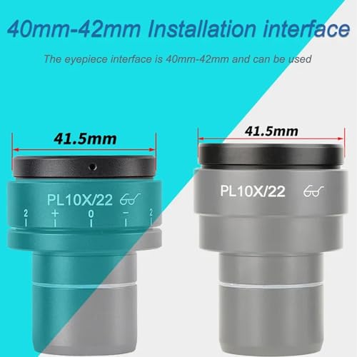 2Pcs Eyepiece Cover Stereo Microscope Flat Angle Rubber Eyepiece Protector Eye Guards Eyeshields Cups Replacement for 40‑42mm Interface
