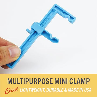 Excel Blades 3-Inch Adjustable Plastic Bar Clamps with Notched Jaws, 6-Pack