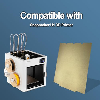 Double-Sided Gold Textured PEI Build Plate for Snapmaker U1 – 270×270mm Flexible Spring Steel Printing Platform, Strong Adhesion & Easy Release - size: 270x270mm