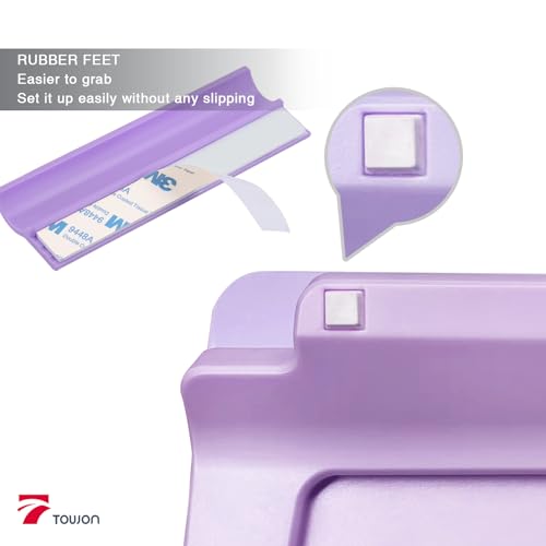 Purple Mini Desktop Pure Glass Whiteboard, Small Glass Dry-Erase Whiteboard - color: Purple