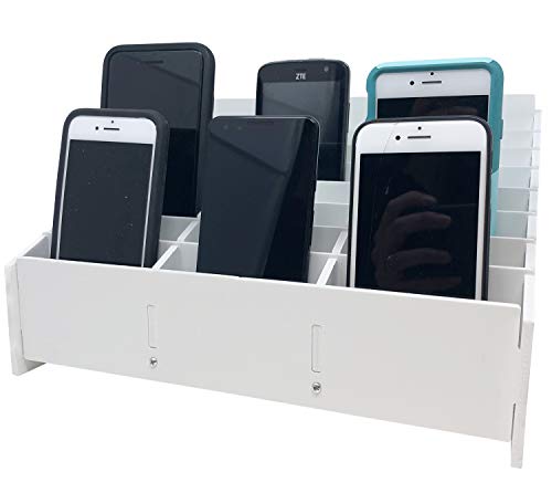 Pixiss Classroom Cell Phone Storage Cubby and Calculator Storage Caddy Box - 24 Slots Cell Phone Holder