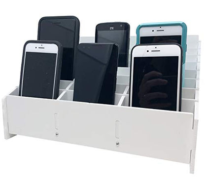 Pixiss Classroom Cell Phone Storage Cubby and Calculator Storage Caddy Box - 24 Slots Cell Phone Holder
