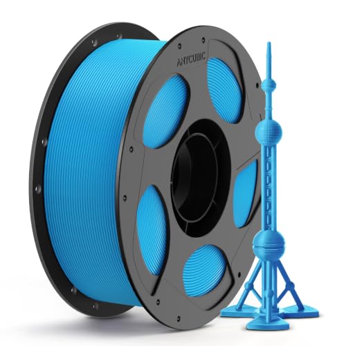 ANYCUBIC PLA Plus (PLA+), 3D Printer Filament 1.75mm, High Toughness 3D Printing Filament, Dimensional Accuracy +/- 0.02mm, Print with Most FDM 3D Printers, 1KG Reusable Spool, Tropical Turquoise - color: 1kg Pla+ Tropical Turquoise