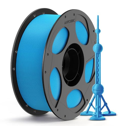 ANYCUBIC PLA Plus (PLA+), 3D Printer Filament 1.75mm, High Toughness 3D Printing Filament, Dimensional Accuracy +/- 0.02mm, Print with Most FDM 3D Printers, 1KG Reusable Spool, Tropical Turquoise - color: 1kg Pla+ Tropical Turquoise