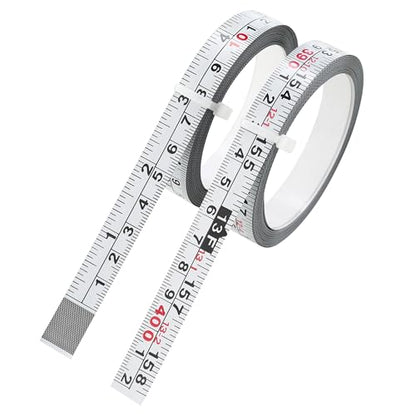 2-Pack Steel Self-Adhesive Measuring Tape, Imperial & Metric Stick-on Ruler, Left to Right and Right to Left Reading Tape Measure for Woodworking, Workbench, Table Saw, Drafting Table, 400cm/157Inch - size: 4m
